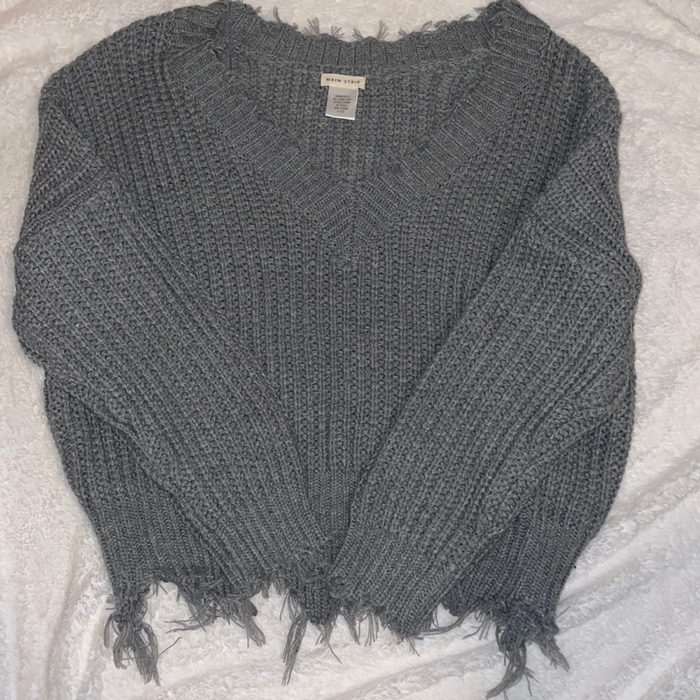 Distressed sweater